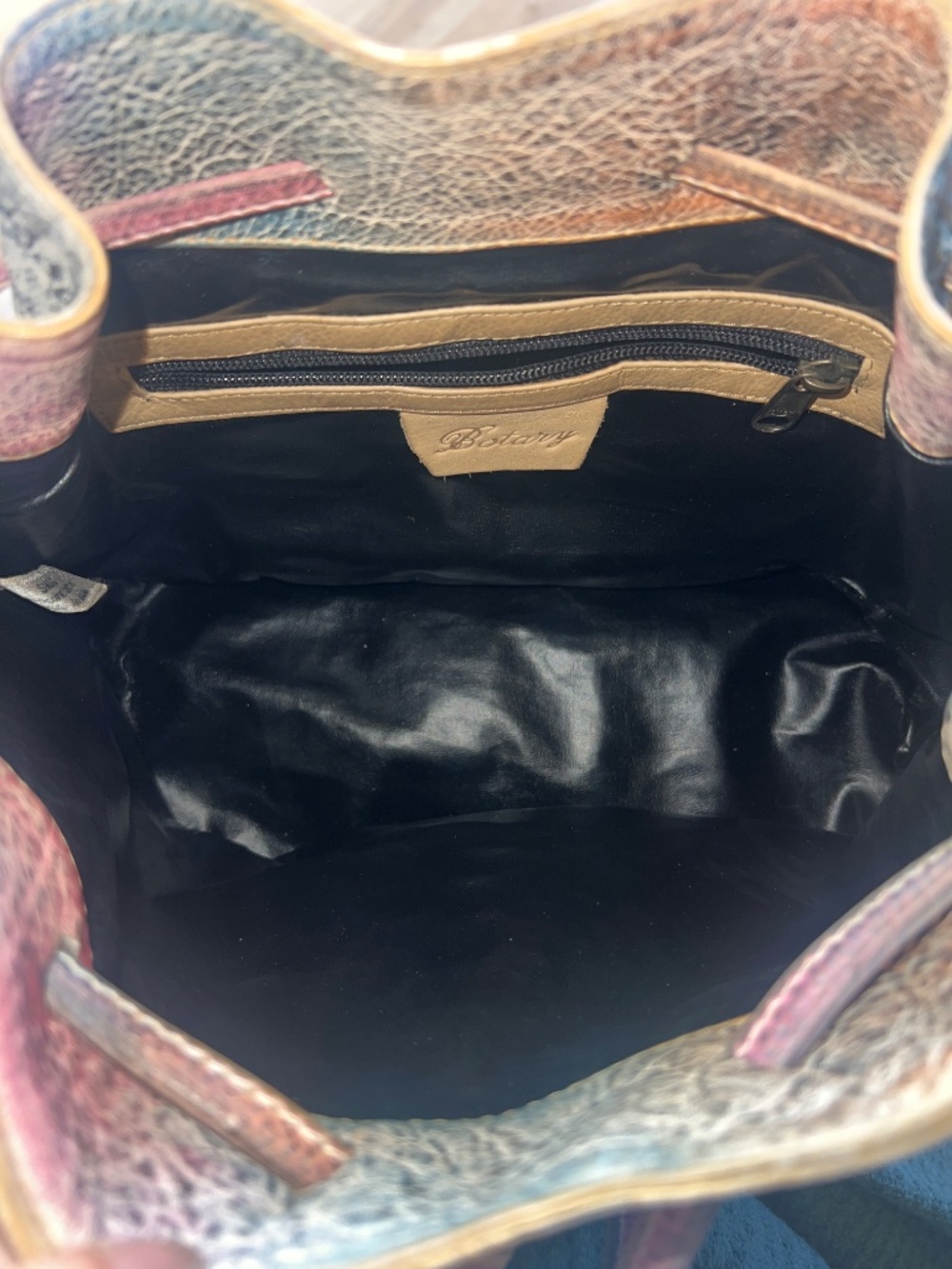 Vintage Botary Women's Multi Hand painted Crossbody Genuine leather Buckey Bag - Picture 7 of 7